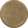  Монета. Франция. 10 сантимов 1970 год. ав.