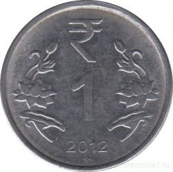 Монета. Индия. 1 рупия 2012 год.