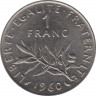 Монета. Франция. 1 франк 1960 год. ав.