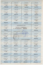 Бона. Украина. Киевская область. Карточка потребителя (100 карбованцев) на сентябрь 1991 год. (печать Херсон).