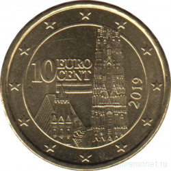 Монета. Австрия. 10 центов 2019 год.