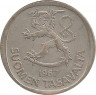 Аверс. Монета. Финляндия. 1 марка 1967 год. Ag.