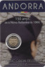  Монета. Андорра. 2 евро 2016 год. 150 лет Новой реформе 1866 года. (блистер, коинкарта). тит.