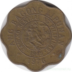Монета. Филиппины. 5 сентимо 1976 год.