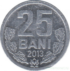 Монета. Молдова. 25 баней 2013 год.