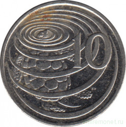 Монета. Каймановы острова. 10 центов 2002 год.