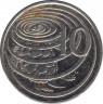 Монета. Каймановы острова. 10 центов 2002 год. рев.