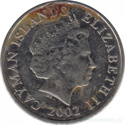 Монета. Каймановы острова. 10 центов 2002 год.