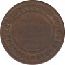 Монета. Тунис. 5 сантимов 1891 год. ав.