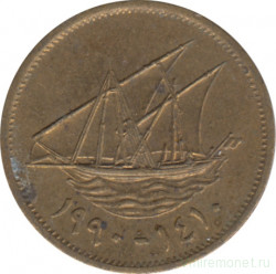 Монета. Кувейт. 5 филсов 1990 год.