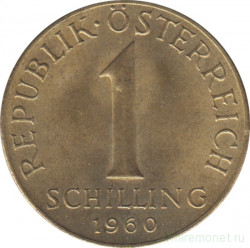 Монета. Австрия. 1 шиллинг 1960 год.