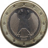 Монета. Германия. 1 евро 2002 год (G). ав.
