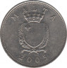 Монета. Мальта. 10 центов 2005 год. ав.
