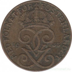 Монета. Швеция. 1 эре 1935 год.