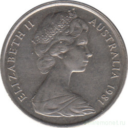 Монета. Австралия. 5 центов 1981 год.