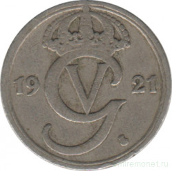 Монета. Швеция. 10 эре 1921 год . 