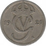  Монета. Швеция. 10 эре 1921 год . ав.