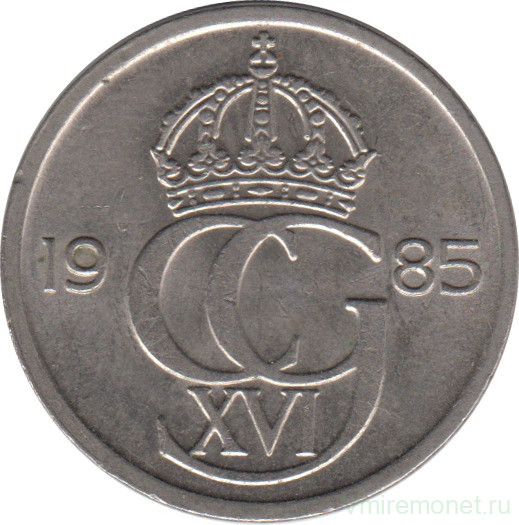 Монета. Швеция. 50 эре 1985 год.