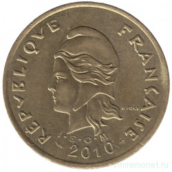 Монета. Французская Полинезия. 100 франков 2010 год.