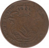 Монета. Бельгия. 1 цент 1901 год. DER BELGEN. ав.