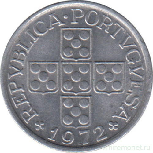 Монета. Португалия. 10 сентаво 1972 год.
