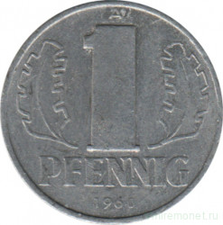 Монета. ГДР. 1 пфенниг 1960 год.