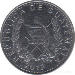 Монета. Гватемала. 5 сентаво 2012 год.