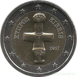 Монеты. Кипр. Набор евро 8 монет 2017 год. 1, 2, 5, 10, 20, 50 центов, 1, 2 евро.