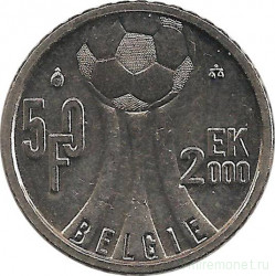 Монета. Бельгия. 50 франков 2000 год. Чемпионат Европы по футболу. BELGIE.