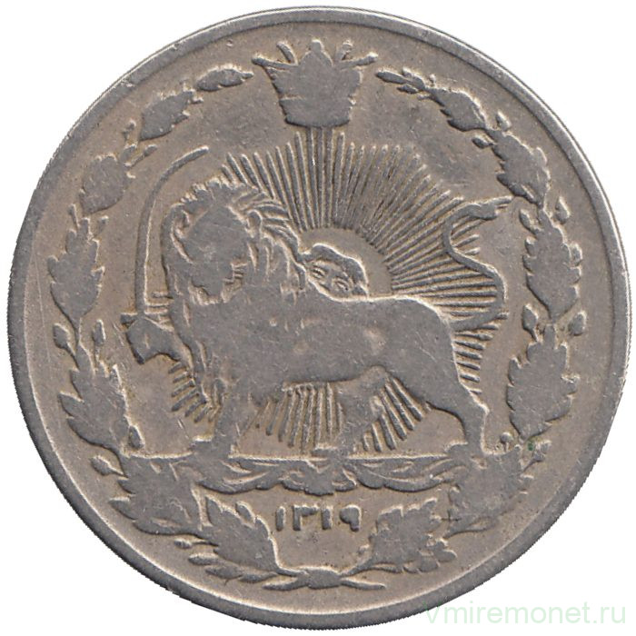 Монета. Иран. 100 динаров 1902 (1319) год.