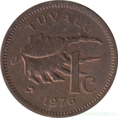 Монета. Тувалу 1 цент 1976 год.