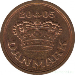 Монета. Дания. 50 эре 2005 год.