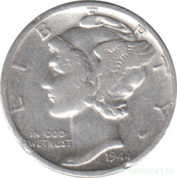 Монета. США. 10 центов 1944 год. Монетный двор D.