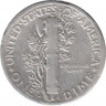 Монета. США. 10 центов 1944 год. Меркури дайм. Монетный двор D. рев.
