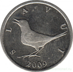 Монета. Хорватия. 1 куна 2009 год.