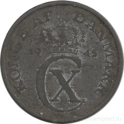 Монета. Дания. 5 эре 1945 год.