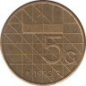 Монета. Нидерланды. 5 гульденов 1993 год. ав.
