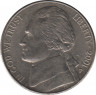 Монета. США. 5 центов 2001 год. Монетный двор P. ав.