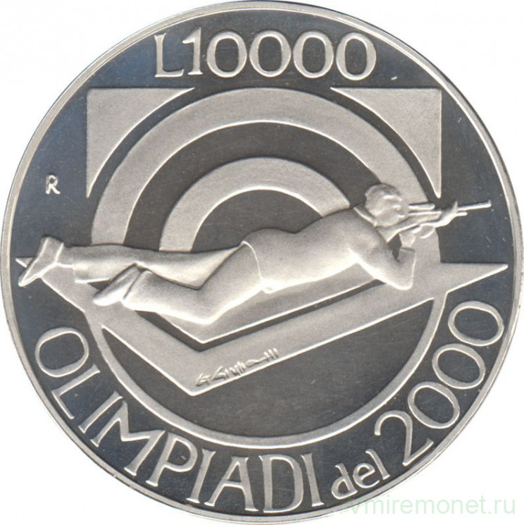 Монета. Сан-Марино. 10000 лир 1999 год. XXVII летние Олимпийские игры в Сиднее 2000.