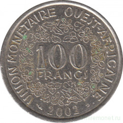 Монета. Западноафриканский экономический и валютный союз (ВСЕАО). 100 франков 2002 год.