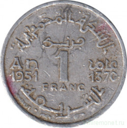 Монета. Марокко. 1 франк 1951 год.