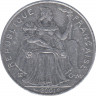 Монета. Французская Полинезия. 5 франков 2001 год. ав.