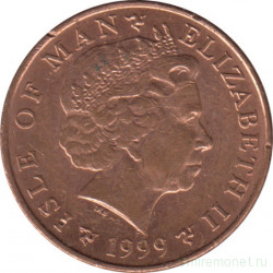 Монета. Великобритания. Остров Мэн. 1 пенни 1999 год. (AA)