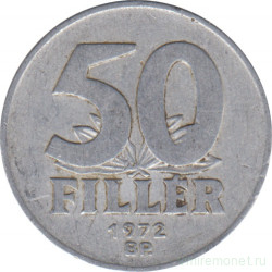 Монета. Венгрия. 50 филлеров 1972 год.