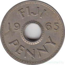 Монета. Фиджи. 1 пенни 1965 год.