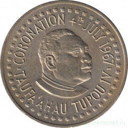 Монета. Тонга. 1 паанга 1967. Коронация Тауфа-ахау Тупоу IV.