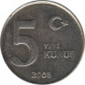 Монета. Турция. 5 куруш 2008 год. ав.