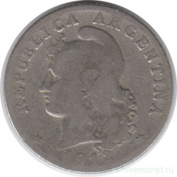 Монета. Аргентина. 20 сентаво 1912 год.