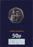 Монета. Великобритания. 50 пенсов 2025 год. Снеговик. В блистере.