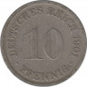 Монета. Германия (Германская империя 1871-1922). 10 пфеннигов 1901 год. (F). ав.